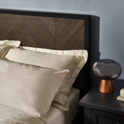 Harrison - Double - Herringbone Bed - Black/Dark Wood - Metal/Wood - 4ft6 - thumbnail 3