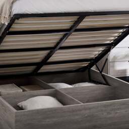 Bali – Single – Bookcase Ottoman Storage Bed – Grey Oak – Wooden – 3ft - Happy Beds - thumbnail 7