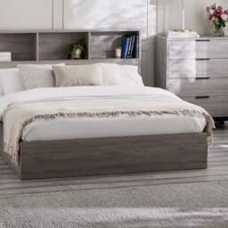 Bali – Single – Bookcase Ottoman Storage Bed – Grey Oak – Wooden – 3ft - Happy Beds - thumbnail 5