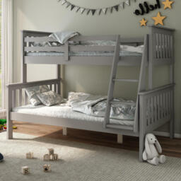 Atlantis - Kids Triple Sleeper Bunk Bed - Grey - Wooden - 3ft and 4ft - Happy Beds - thumbnail 5