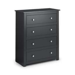 Radley - 4 Drawer Chest Table - Grey - Wooden - Happy Beds - thumbnail 2