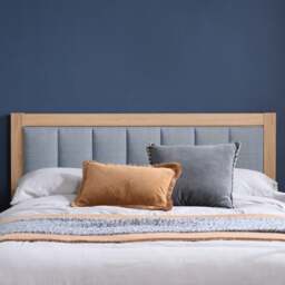 Belmont - King Size - Ottoman Storage Bed - Grey/Oak - Fabric/Wooden - 5ft - thumbnail 3