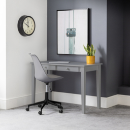 Carrington - 2 Drawer Desk - Grey - Wooden - Happy Beds - thumbnail 1