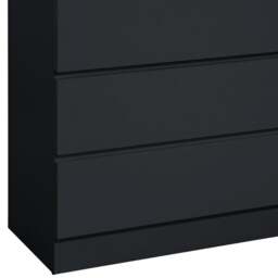 Oslo - 4 Drawer Chest of Drawers - Black - Wooden - Happy Beds - thumbnail 8