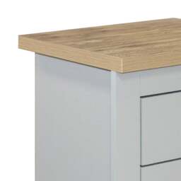 Highgate - 2 Drawer Bedside Table - Grey/Oak - Wooden - Happy Beds - thumbnail 4