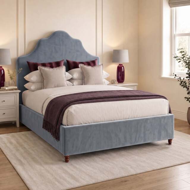 Chelsea - Super King-Size - Ottoman Storage Bed - Blue - Velvet Fabric - 6ft - image 1