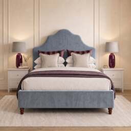 Chelsea - Super King-Size - Ottoman Storage Bed - Blue - Velvet Fabric - 6ft - thumbnail 3
