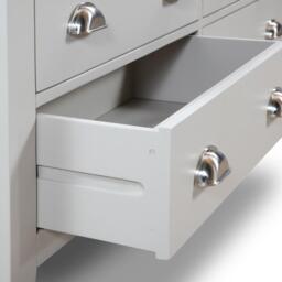 Richmond - 6 Drawer Wide Chest - Grey/Oak - Wooden - Happy Beds - thumbnail 6