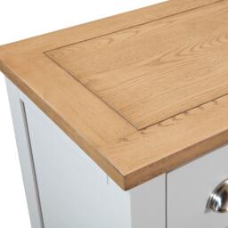 Richmond - 6 Drawer Wide Chest - Grey/Oak - Wooden - Happy Beds - thumbnail 4
