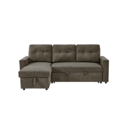 Reegan - L-Shaped Corner Sofa Bed - Taupe - Fabric - Make It Homely - thumbnail 6