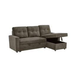 Reegan - L-Shaped Corner Sofa Bed - Taupe - Fabric - Make It Homely - thumbnail 5