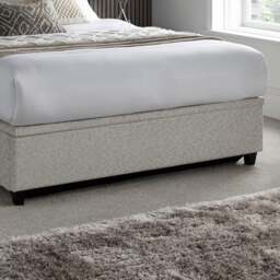 Avery - Double - Ottoman Storage Bed - Stone Grey - Fabric - 4ft6 - Happy Beds - thumbnail 6