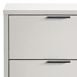 Alba – 2-Drawer Bedside Table – Silk Grey – Lacquered MDF - Happy Beds - thumbnail 5