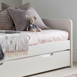 Tyler - Single - Day Bed - Guest Bed Trundle - White - Wood - 3ft - Happy Beds - thumbnail 6