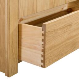 Curve - 3 Drawer Bedside Table - Oak - Wooden - Happy Beds - thumbnail 5