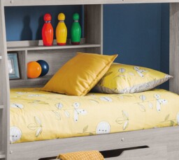 Orion - Single - Kids Bunk Bed - Storage - Grey - Wood - 3ft - Happy Beds - thumbnail 5
