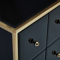 Fenwick - Merchant Chest - Black/Gold - Glass/Metal - Happy Beds - thumbnail 3