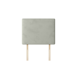 Cornell - Double - Plain Headboard - Light Silver - Velvet - 4ft6 - Happy Beds - thumbnail 3