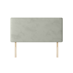 Cornell - Double - Plain Headboard - Light Silver - Velvet - 4ft6 - Happy Beds - thumbnail 4
