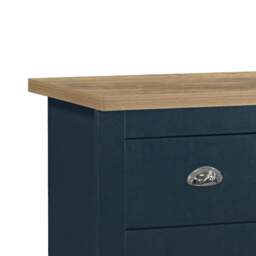 Highgate - 4 Drawer Chest - Blue/Oak - Wooden - Happy Beds - thumbnail 4