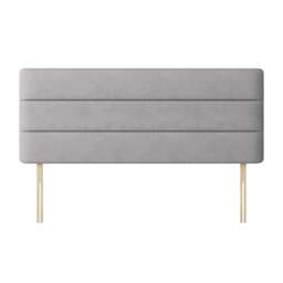 Cornell - Small Single - Lined Headboard - Light Grey - Fabric - 2ft6 - Happy Beds - thumbnail 5
