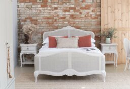 Etienne - Double - Rattan French Bed - Grey - Wooden - 4ft6 - Willis & Gambier - Happy Beds - thumbnail 2