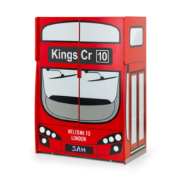 Kings Cross - London Bus Combination Wardrobe - Red - Wooden - Happy Beds - thumbnail 4