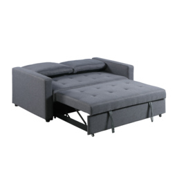 Omari - Two-Seater Sofa Bed - Grey - Fabric - Two Seater - Make It Homely - thumbnail 2