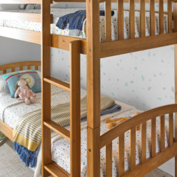 American - Single - Kids Solid Pine Wooden Bunk Bed Frame - 3ft - Happy Beds - thumbnail 4