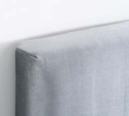Loxley - Small Double - Grey - Velvet - 4ft - Happy Beds - thumbnail 4