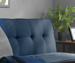 Aurora - Fabric Sofa Bed - Blue - Velvet - Happy Beds - thumbnail 3