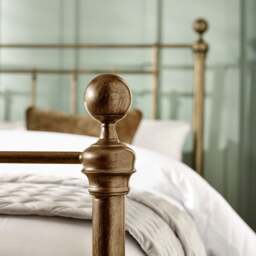 Aurelia - King-Size - Antique Style Bed - Antique Brass - Metal - 5ft - thumbnail 4