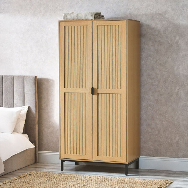 Sia Oak 2 Door Wooden Wardrobe - image 1