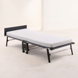 Jay-Be – Single - Rollaway Folding Bed with E-Fibre Mattress – White/Black – Metal/Fabric – 3ft - thumbnail 2