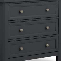 Maine - 3 Drawer Chest - Dark Grey - Wooden - Happy Beds - thumbnail 4