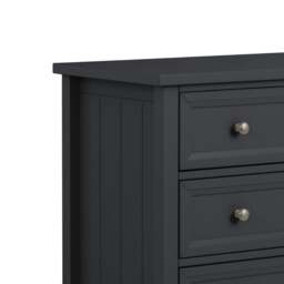 Maine - 3 Drawer Chest - Dark Grey - Wooden - Happy Beds - thumbnail 2