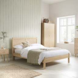 Herringford – King Size– Low Foot-End Bed – Oak – Wooden – 5ft - Happy Beds - thumbnail 1