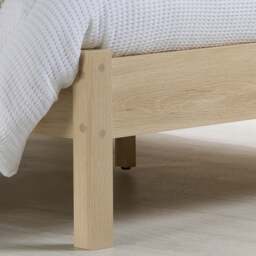 Herringford – King Size– Low Foot-End Bed – Oak – Wooden – 5ft - Happy Beds - thumbnail 6
