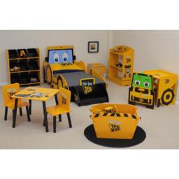 JCB - Children's Digger 9 Bin Storage Unit - Yellow/Black - Wooden - Happy Beds - thumbnail 8