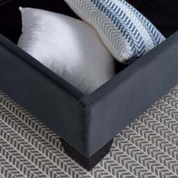 Watson - Super King Size - Ottoman Storage Bed - Dark Grey - Fabric - 6ft - Happy Beds - thumbnail 6