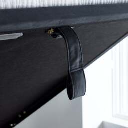 Watson - Super King Size - Ottoman Storage Bed - Dark Grey - Fabric - 6ft - Happy Beds - thumbnail 5