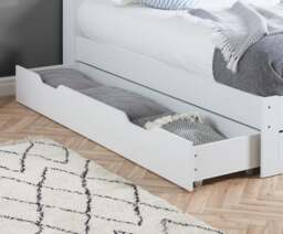 Alfie - Single - Bookcase Storage Bed - Underbed Storage - White - Wooden - 3ft - Happy Beds - thumbnail 7