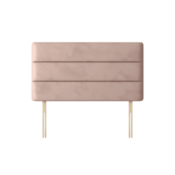 Cornell - Single - Lined Headboard - Pink - Velvet - 3ft - Happy Beds - thumbnail 1