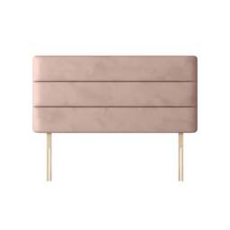 Cornell - Single - Lined Headboard - Pink - Velvet - 3ft - Happy Beds - thumbnail 4