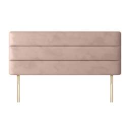 Cornell - Single - Lined Headboard - Pink - Velvet - 3ft - Happy Beds - thumbnail 5