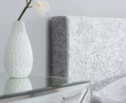 Berlin - Small Double - Ottoman Storage Bed - Light Grey - Crushed Velvet - Small Double -Happy Beds - thumbnail 5