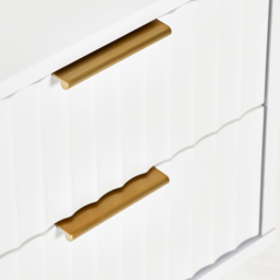 Murano - 2 Drawer Bedside Table - White - Wooden - Happy Beds - thumbnail 5
