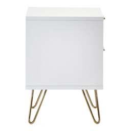 Murano - 2 Drawer Bedside Table - White - Wooden - Happy Beds - thumbnail 4
