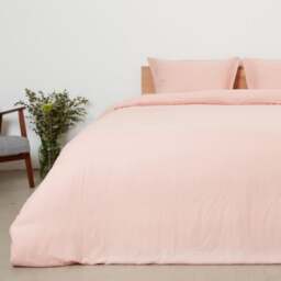 Panda Linen Bedding Set - Himalayan Pink - 5ft King Size - thumbnail 2