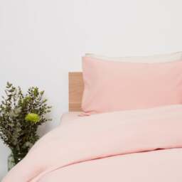 Panda Linen Bedding Set - Himalayan Pink - 5ft King Size - thumbnail 3